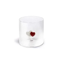 SAMARCANDA BICCHIERE BOROSILICATO 250ML CUORI
